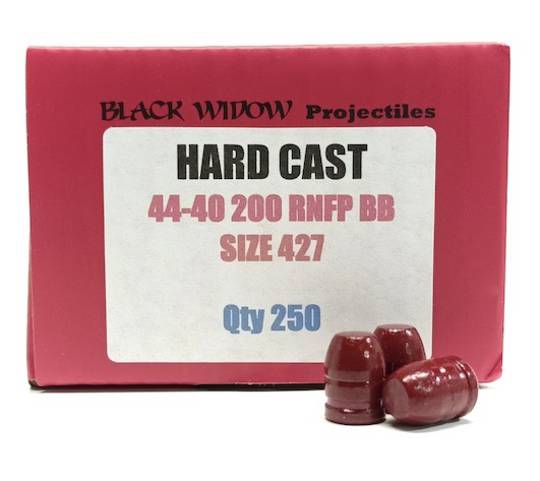 Black Widow Projectiles .44-40 200gr RNFP .427" x250